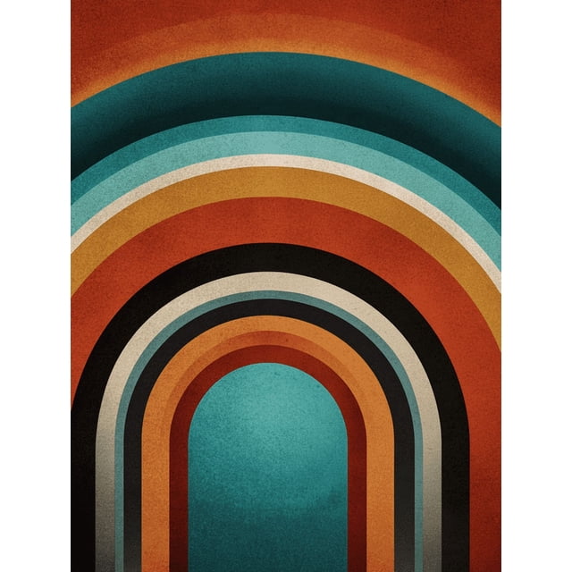 Qisvanset Modern Abstract Cityscape Canvas Print 12x16 Inch Home Decor