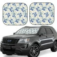thumbnail image 2 of Uemuo Daisies Flowers Printed 2 PCS Car Windshield Sun Shade, Auto Sun Heat and UV Rays Blocker, Foldable Automotive Front Window Sunshade Protector, 2 of 7