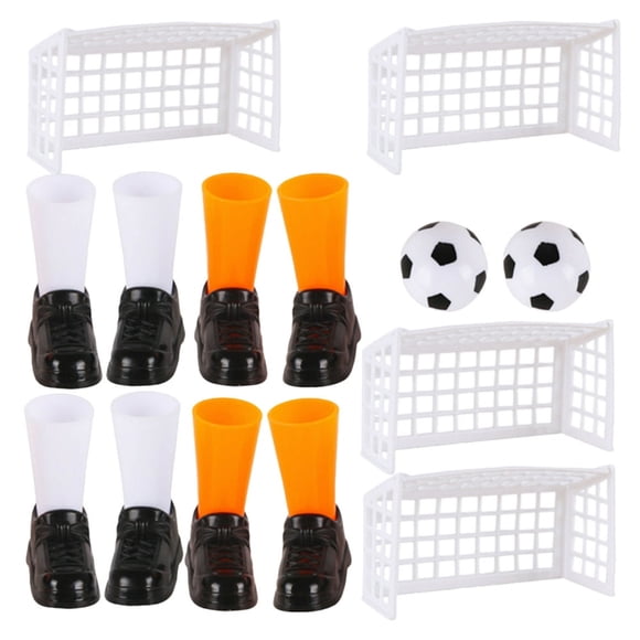 HLONK Finger Soccer Game 2 Set Footballs Finger Match Toys Funny Finger Toys Table Game Set With 4 Goals 2 Footballs And 4 Pair Shoes For Fans Club Party Favor