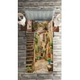 thumbnail image 2 of Ambesonne Italy Quilted Coverlet 2 Pcs, Old Stone Street Houses, Twin Size, Multicolor, 2 of 2