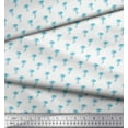thumbnail image 2 of Soimoi Blue Cotton Duck Fabric Palm Tree Print Fabric by Yard 42 Inch Wide, 2 of 3