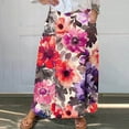 thumbnail image 2 of Women High Waisted Skirts Boho Floral Pencil Dress with Pockets Loose Vacation Outfit, 2 of 5