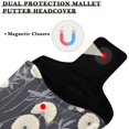 thumbnail image 3 of Haosy Elegant Cream Dandilion Golf Mallet Putter Cover Strong Magnetic Leather Golf Club Headcover Closure, 3 of 6