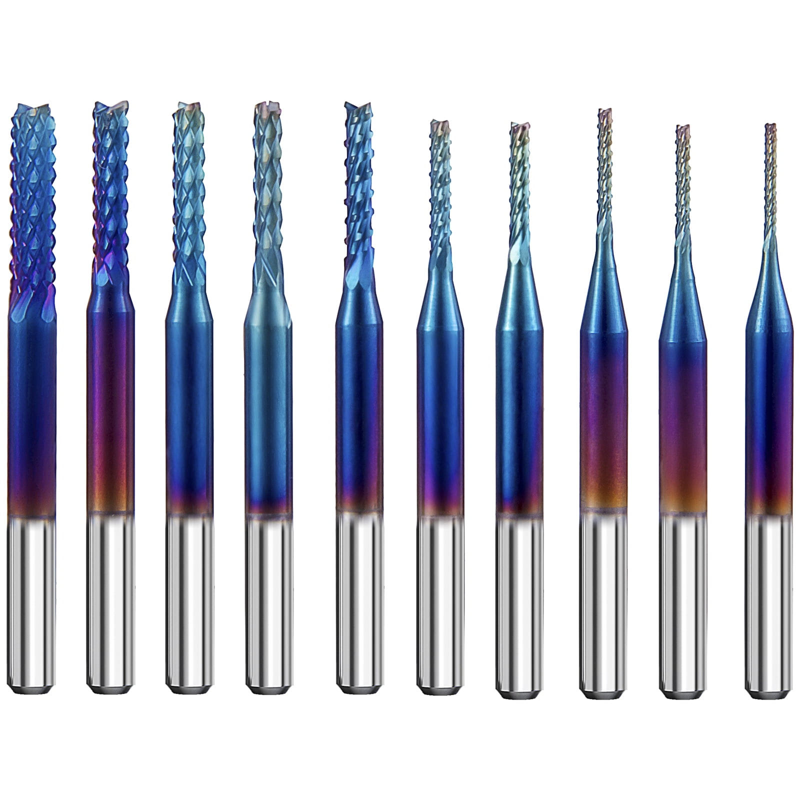 10pcs 1//8 2 Flutes CNC End Mill Engraving Drill Bit Flat Nose Equipment Tool