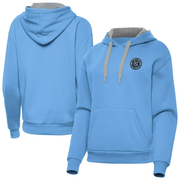 Women's-Antigua  Powder Blue New York City FC Victory Pullover Hoodie