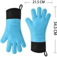 thumbnail image 1 of Guantes para horno de cocina - Manoplas para horno de silicona y algodón de doble capa resistentes al calor/Guantes para barbacoa/Guantes para parrilla - Perfectos para hornear y asar a la parrilla Ofspeizc WMZL-4-1, 1 of 2