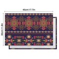 thumbnail image 6 of Retro Tribal Style Bohemian Flax Placemats Set of 4, 12x18 Inch Rustic Artistic Table Mats, Washable Classic Earthy Decor for Ethnic Kitchen or Dining Table, 6 of 6