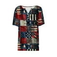 thumbnail image 4 of VerPetridure American Flag Shirts for Women 4th of July T-Shirt USA Flag Patriotic V-Neck Shirt Stars and Stripes Summer Tees, 4 of 4