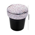 thumbnail image 3 of Kraoden Diamond-Encrusted Car Ashtray with LED Light, Aromatherapy Multifunctional Automotive Ashtray for Smokers, Odor-Proof with Secure Lid, Universal Fit for Most Cars, 3 of 5