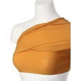 thumbnail image 6 of MixMatchy Women's Solid Casual Summer Side Shirring Scrunched Double Layered Tube Top, 6 of 6