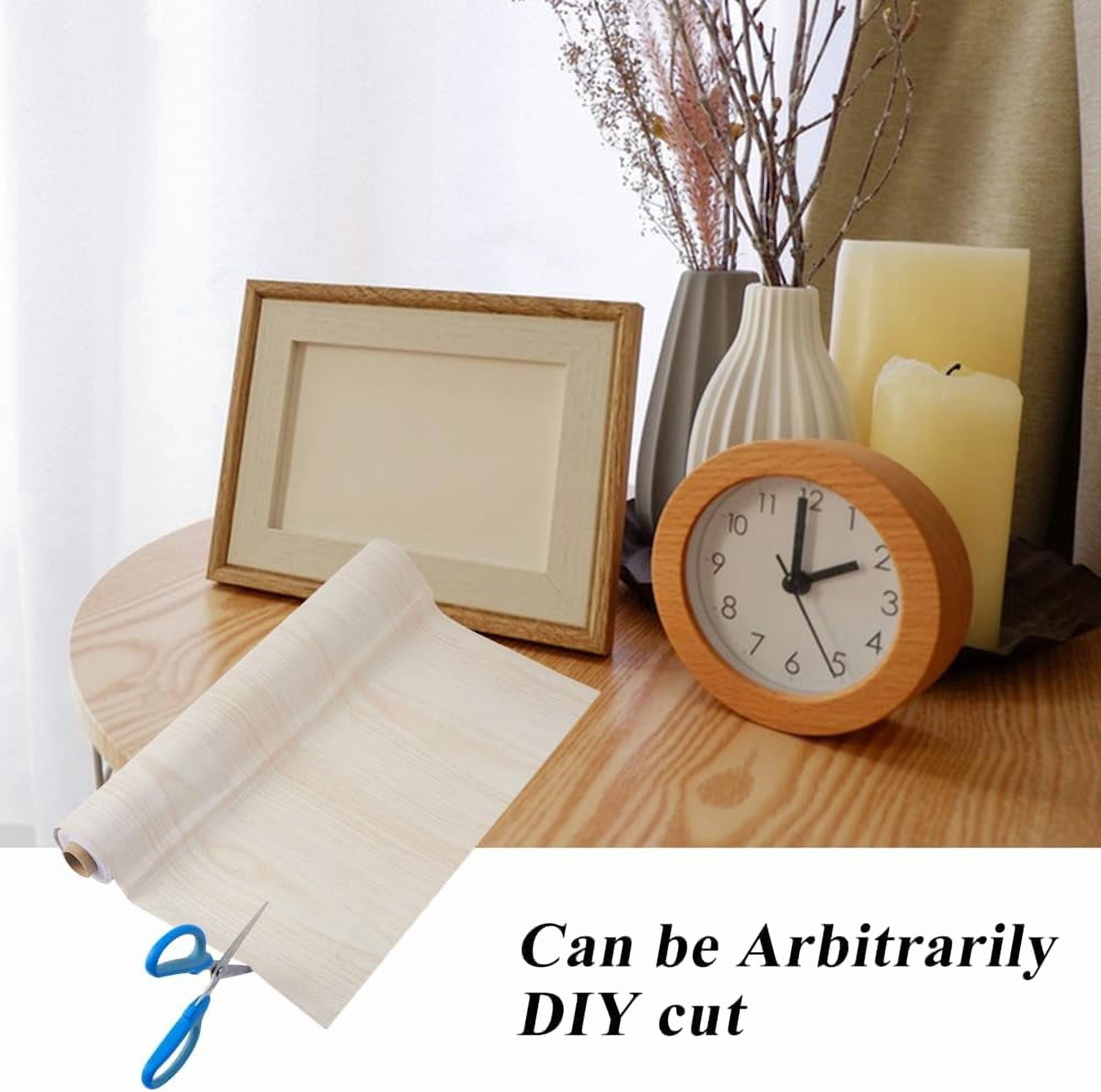 10m/32.8ft Wood Grain Waterproof Table Cabinet Decal Contact Paper Wooden Texture Vinyl Decorative Film 40cm Wide Matte Thickened Self-Adhesive Wallpaper Air Guide Design for DIY