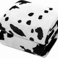 thumbnail image 3 of Cute Cow Print Flannel Blanket, Soft Comfortable Throw Blanket, Warm Blanket For Home Office Living Room Bedroom, Cow Pattern Blanket, Soft Blankets, 3 of 5