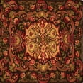 thumbnail image 1 of Ahgly Company Indoor Square Medallion Orange French Area Rugs, 3' Square, 1 of 1