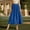 Blue, variant on Women's Casual Solid Color Button Pocket Midi Skirt