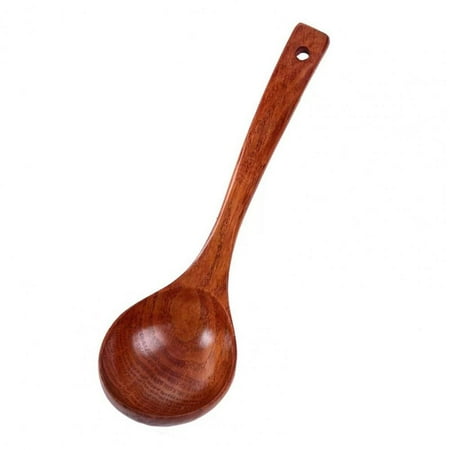 

Soup Spoons Heat-Resistant Soup Serving Ladle Anti-scald Handle Wood Cooking Utensils Soup Spoon Kitchen Tool