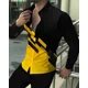thumbnail image 1 of Cárdigan de lujo de moda de fiesta de alta calidad para hombre, camisa de solapa con botones para hombre, camisa informal con estampado de manga larga, 1 of 6