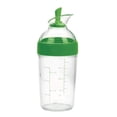 thumbnail image 1 of Vaso mezclador para aderezo de ensalada, botella emulsionante, mezclador manual multifuncional para salsas, utensilio de cocina fácil de verter. verde, 1 of 8