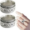 thumbnail image 1 of Soy Suficiente Plata Spinner Meditación Anillo De Diente De León Vintage Pareja Leal Anillo Boho Banda Anillos De Dedo Retro Grabado Joyería Regalo 2 Uds Vogacara  AP007026-05, 1 of 6