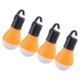 thumbnail image 2 of 4pcs Camping Mini Tent Tent Light 3led Impermeable Emergencia Camping Light Portable Colgante Luz sin batería (naranja), 2 of 5