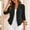 *Black, variant on Women's 3/4 Sleeve Open Front Sweater,Cropped Solid Color Blouse Jacket,Trendy Fashion Tops Pink,Womens Plus XXL