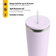 thumbnail image 3 of RTIC 28 oz Ceramic Lined Everyday Tumbler, Spill-Resistant Straw Lid, Dusty Lilac, 3 of 7
