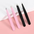 thumbnail image 6 of Multifunction 2-4Pcs/Set Eyebrow Tweezers Slanted Stainless Steel Hair Removal Clip for Eyelash Extension Tweezer Makeup Tool (Pink 4 pcs), 6 of 6