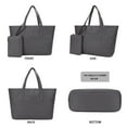thumbnail image 5 of Large Laptop Tote Bags for Women, Wide Should Handbags Large Capacity Casual Work Purses with Small Wallet 3 pcs Set, 5 of 6