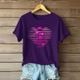 thumbnail image 4 of HongQid Cancer Shirt for Women Breast Cancer T-Shirt Shirts Pink Shirt Ribbon Short Sleeve Tee Tops, 4 of 7