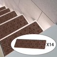 thumbnail image 4 of Marches d'Escalier en Tapis 14 Protecteurs d'Escalier Intérieurs Coureurs d'Escalier Escaliers Intérieurs - Brun, 4 of 9