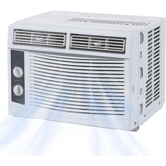 GAOMON 5000 BTU Window Air Conditioner, 7-Speed AC Unit with Mechanical Controls, Reusable Filter, Efficient Cooling for Rooms Up to 150 Sq. Ft, 110-115V