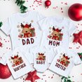 thumbnail image 1 of Estampado navideño de ciervos, ropa a juego para la familia, camiseta para madre e hija, camiseta para mamá, papá, niña y niño, look de fiesta, camiseta para bebé, 1 of 5