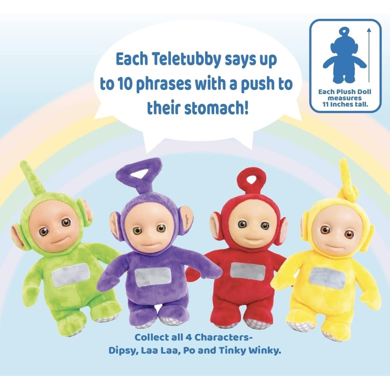 Mighty Mojo Teletubbies Talking Plush Dipsy - Says Over Ten Phrases from Th