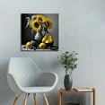 thumbnail image 4 of JEUXUS Retro Sunflowers Wall Decor Black and White Wall Art Still Life Canvas Oil Painting Framed Fruit Food Prints Flower Picture Home Decoration for Kitchen, 4 of 4