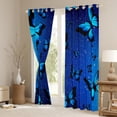 thumbnail image 3 of Manfei Dreamy Blue Butterfly Curtains and Drapes (38x45) for Girls, Psychedelic Galaxy Blackout Curtains for Bedroom, Chic Animal Window Drapes, Stylish Room Decoration, 3 of 6