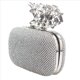 thumbnail image 5 of 4X Monedero Clutch Bolsa de Noche de Diamante Cristal Diamante Plata Corchete Unico Fiesta Nupcial Baile, 5 of 9