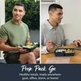thumbnail image 5 of (2 pack) Bentgo Prep - 20-Piece 3-Compartment Reusable Meal Prep Containers with Lids, PFAS & BPA Free Materials, Durable, Microwave, Freezer, & Dishwasher Safe To Go Food Storage (Navy Blue), 5 of 10