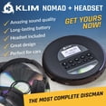 thumbnail image 2 of Reproductor de CD portátil KLIM Nomad con auriculares Bluetooth negro, 2 of 7