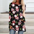thumbnail image 1 of Puntoco Camiseta de manga larga con estampado navideño y cuello redondo para mujer Puntoco Puntoco-2246, 1 of 5