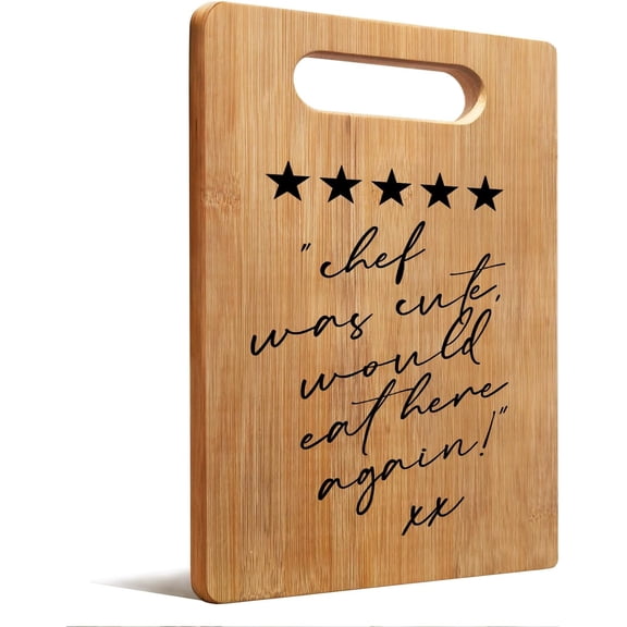 Funny Gifts for Women Kitchen Cutting Board,Appreciation Gift for Women Christmas Birthday, Chef Was Cute Would Eat Here Again Cutting Chopping Boards for Her, Mom, Sister, Friends