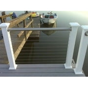 STAINLESS STEEL TOP RAIL, DECK RAILING, CABLE RAIL, STAINLESS TUBING (3 FOOTER)