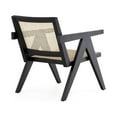 thumbnail image 5 of Manhattan Comfort Hamlet Solid Ash Wood Accent Chair in Black & Natural, 5 of 5