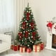 thumbnail image 4 of 6pcs Velvet Christmas Bows For Christmas Tree Wreath Gift Wrap Crafts Wedding Party Bows For Snack Bags Baking Candy Bags Home Decoration, 4 of 8