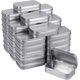 thumbnail image 1 of Latas vacías rectangulares de metal con bisagras - Paquete de 40 mini contenedores plateados portátiles Kit de almacenamiento pequeño y organizador para el hogar Latas pequeñas con tapas Craft Co, 1 of 5