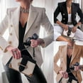 thumbnail image 2 of Traje de mujer Chaqueta corta Color sólido Chaqueta de viajero de negocios Ropa diaria, 2 of 4