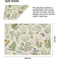 thumbnail image 4 of Wildflower Herbs Plant Spring Placemats Set of 4, 12x18 Inch Floral Flower Summer Seasonal Holiday Farmhouse Table Mats for Party Kitchen Dining Decoration, 4 of 6