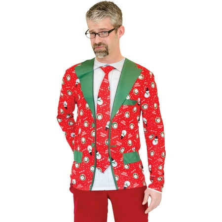 Ugly Christmas Suit Tie Adult Halloween Costume (Best Christmas Costumes For Adults)