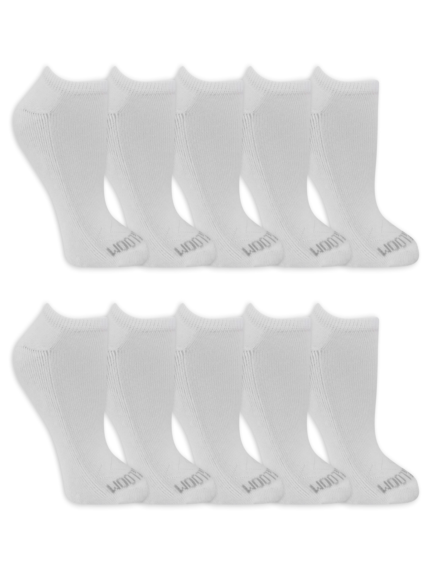 Fruit of the Loom Womens Everyday Soft Cushioned No Show Socks, 10-Pack - image 4 of 5