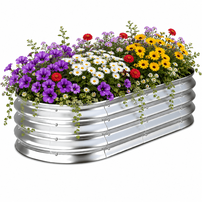 UNTIMATY 4x2x1 ft Galvanized Raised Garden Bed photo 1