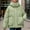 64#Green, variant on Ftwytp Women's Quilted Jacket Solid Color Pocket Drawstring Cotton Clothing Autumn And Winter Hooded Jacket Solid Color Pocket Long-Sleeved Hooded Coat