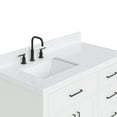 thumbnail image 5 of Ariel Hepburn 42 In. Left Offset Rectangle Sink Bathroom Vanity With Carrara White Quartz Countertop 1.5 Edge In White, 5 of 9